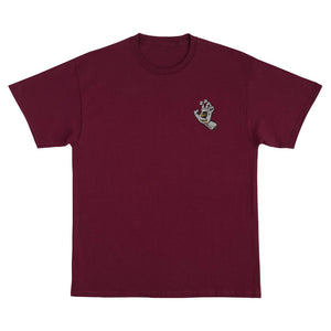 Screaming Hand T-Shirt Maroon/Grey