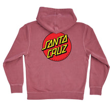 Load image into Gallery viewer, Santa Cruz Classic Dot Youth P/O Hoodie Pigment Maroon
