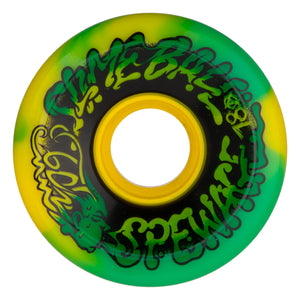 Santa Cruz OG Slime Balls Spewage Green/Yellow Swirl 60mm 78a