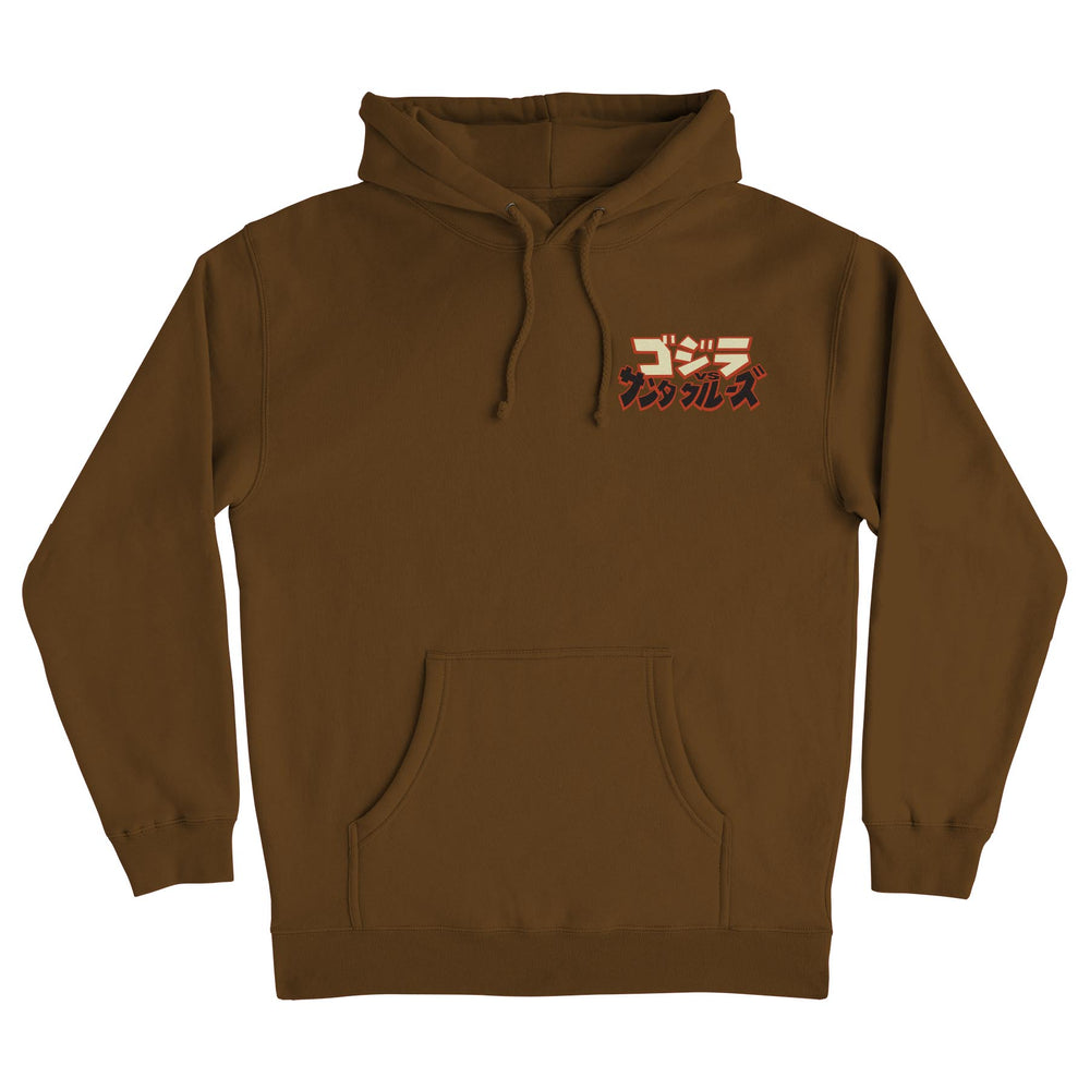 Godzilla Hand Mens Santa Cruz Hoodie Brown – Skateworks