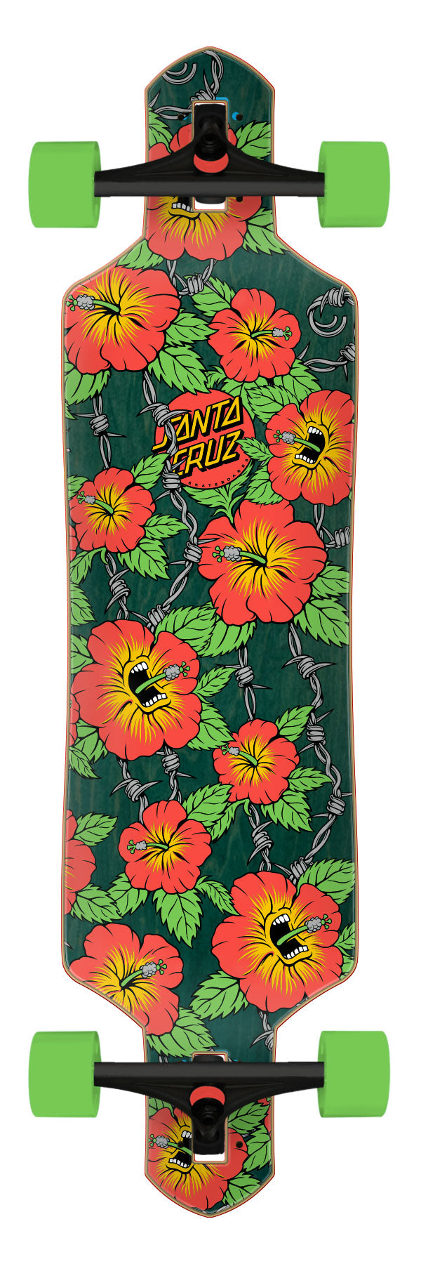 Santa Cruz Screaming Hibiscus Drop-Thru Longboard 9.0