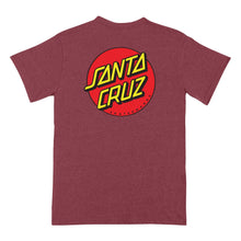 Load image into Gallery viewer, Santa Cruz Classic Dot S/S T-Shirt Cardinal Heather
