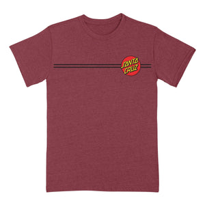 Santa Cruz Classic Dot S/S T-Shirt Cardinal Heather