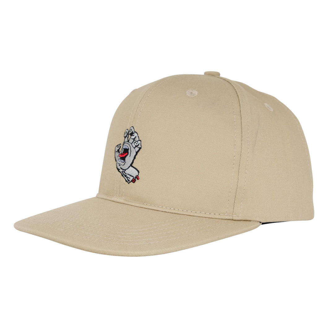 Santa Cruz Screaming Hand Snapback Structured Hat - Khaki
