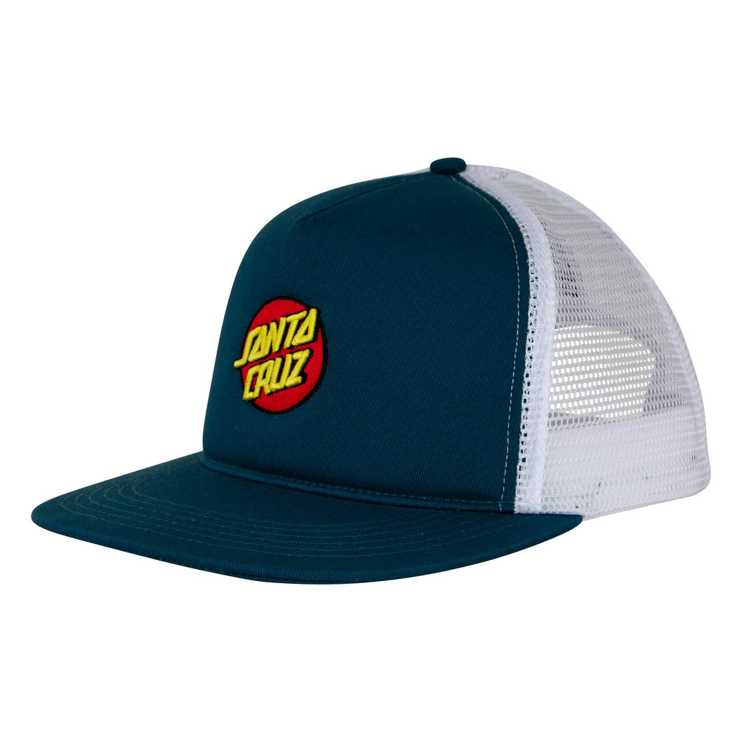 Santa Cruz Embroidered Mesh Trucker Hat - Blue/White