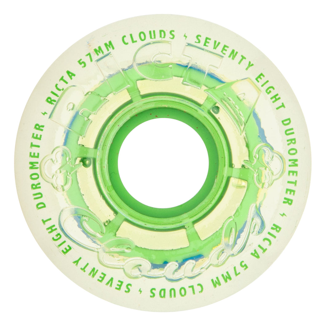 Ricta Clear Splatter Clouds Green 57mm 78a