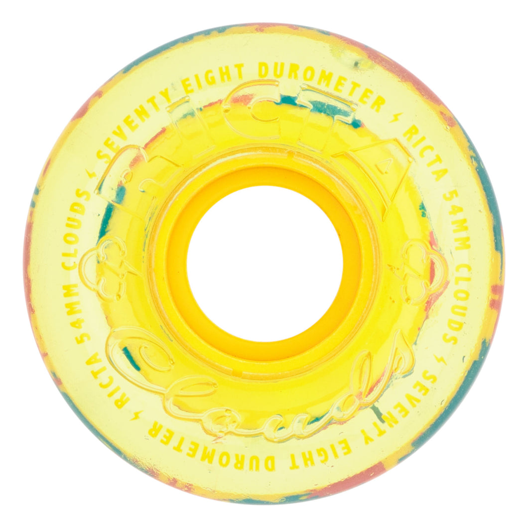Ricta Clear Splatter Clouds Yellow 54mm 78a