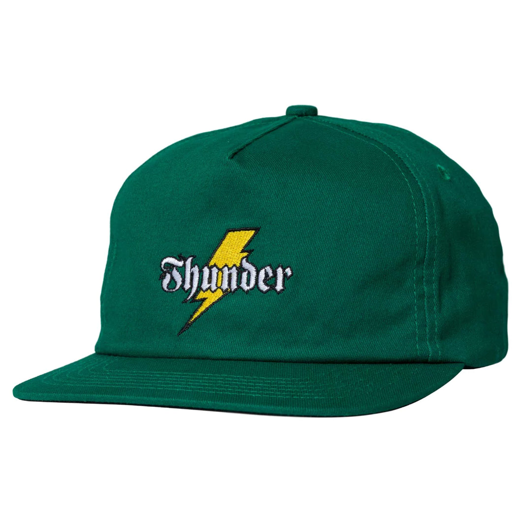 Thunder Bolt Script Snapback Hat Teal