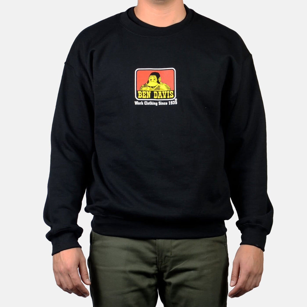 Ben Davis Classic Logo Crew Neck - Black