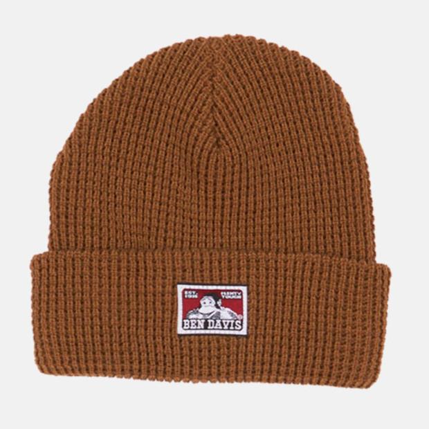 Ben Davis Waffle Knit Beanie - Coyote Brown