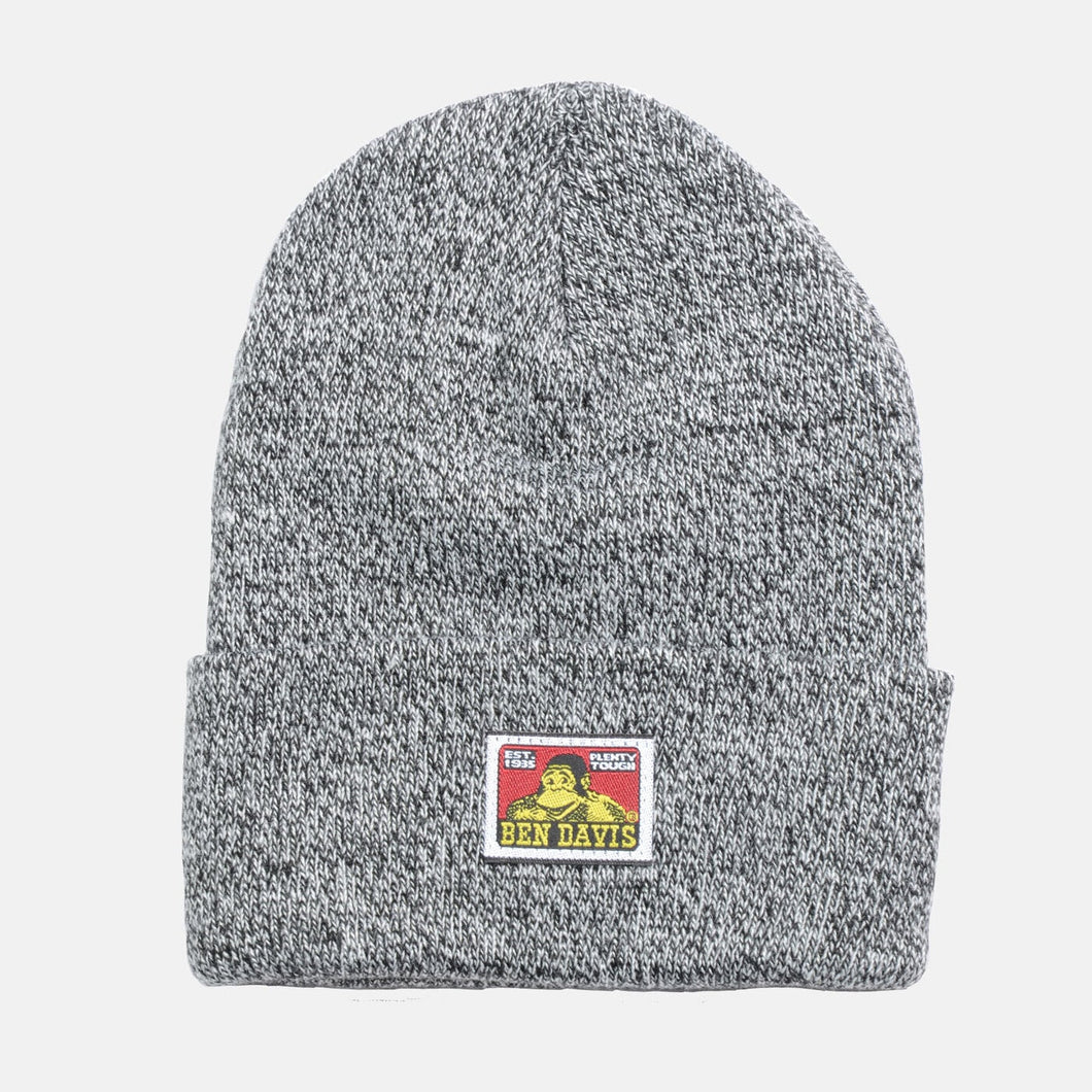 Ben Davis Knit Beanie - Marled Black