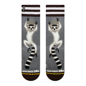 Merge4 - SDZ Ring-Tailed Lemur Crew Socks