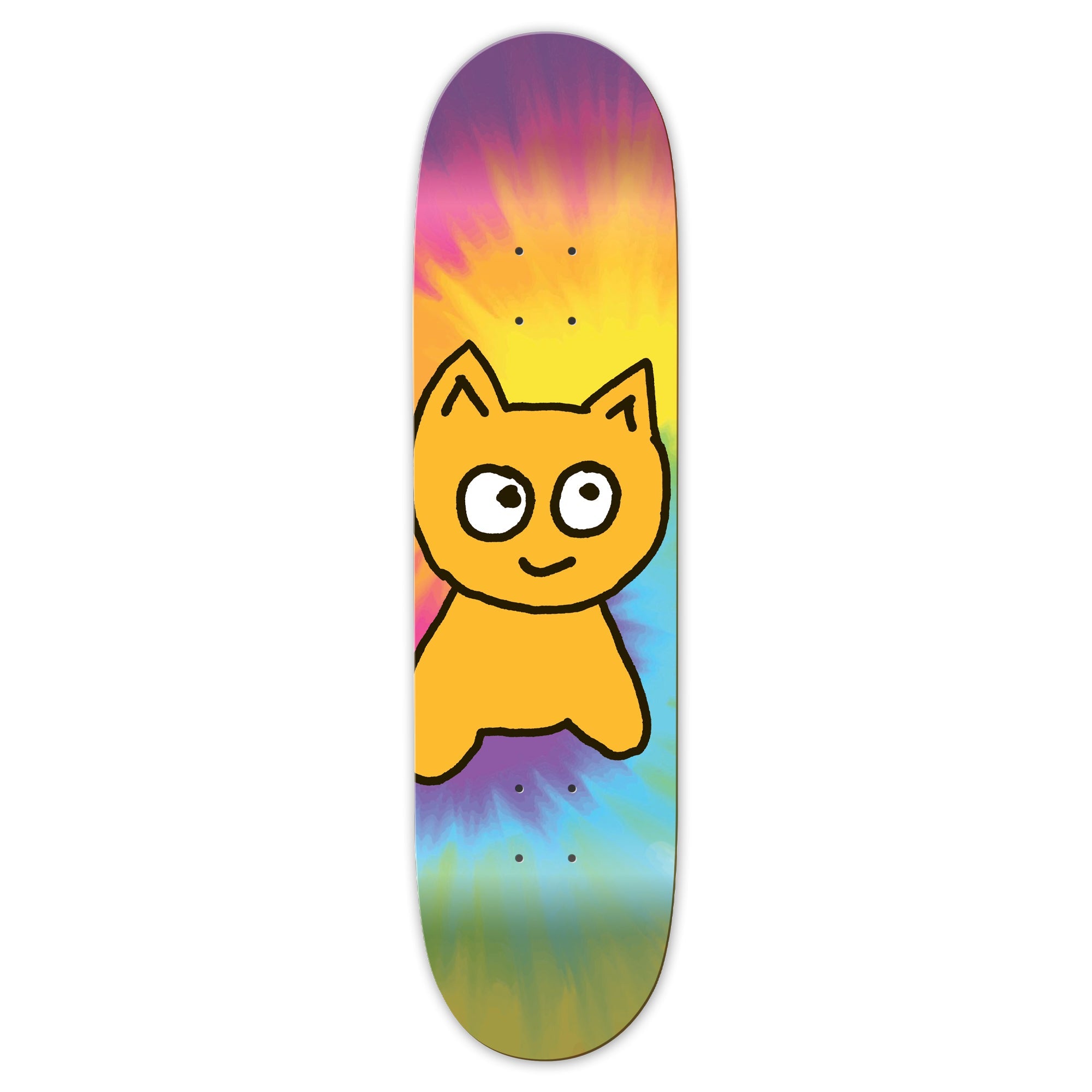 スケートボード MEOW TEAM BIG CAT TIE DYE MINI 7.25 X 29 Meow Big Cat Tie Dye Deck Mini 7.25