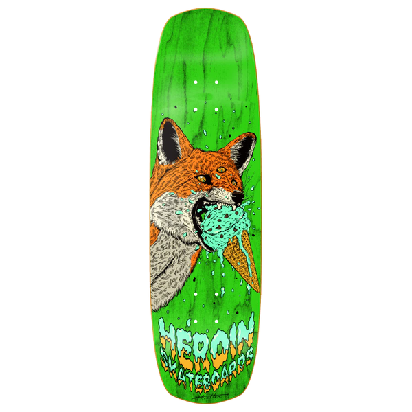 Heroin Skateboards Hayate Fox Shovel Deck 8.88