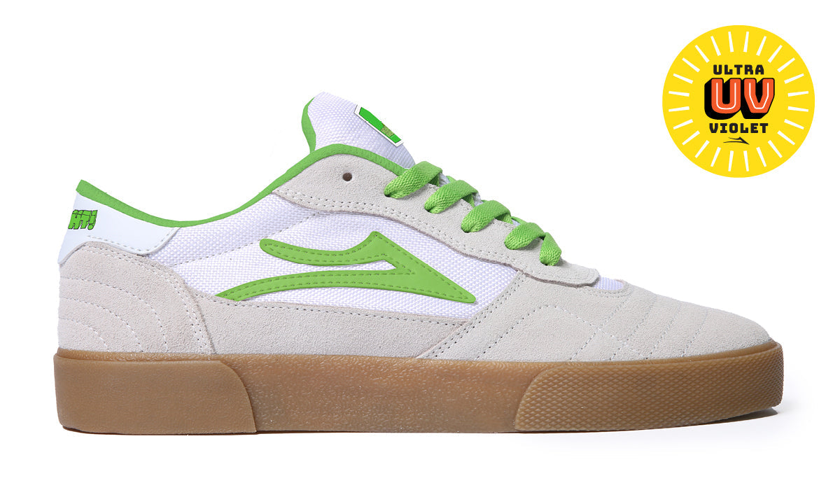 Lakai Cambridge SMU White/UV Green Suede – Skateworks