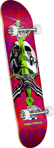 Powell Peralta Skull and Sword Red/Purple Complete Skateboard - 8"
