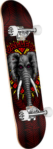 Powell Peralta Mike Vallely Elephant Black/Burgundy Complete Skateboard - 8"