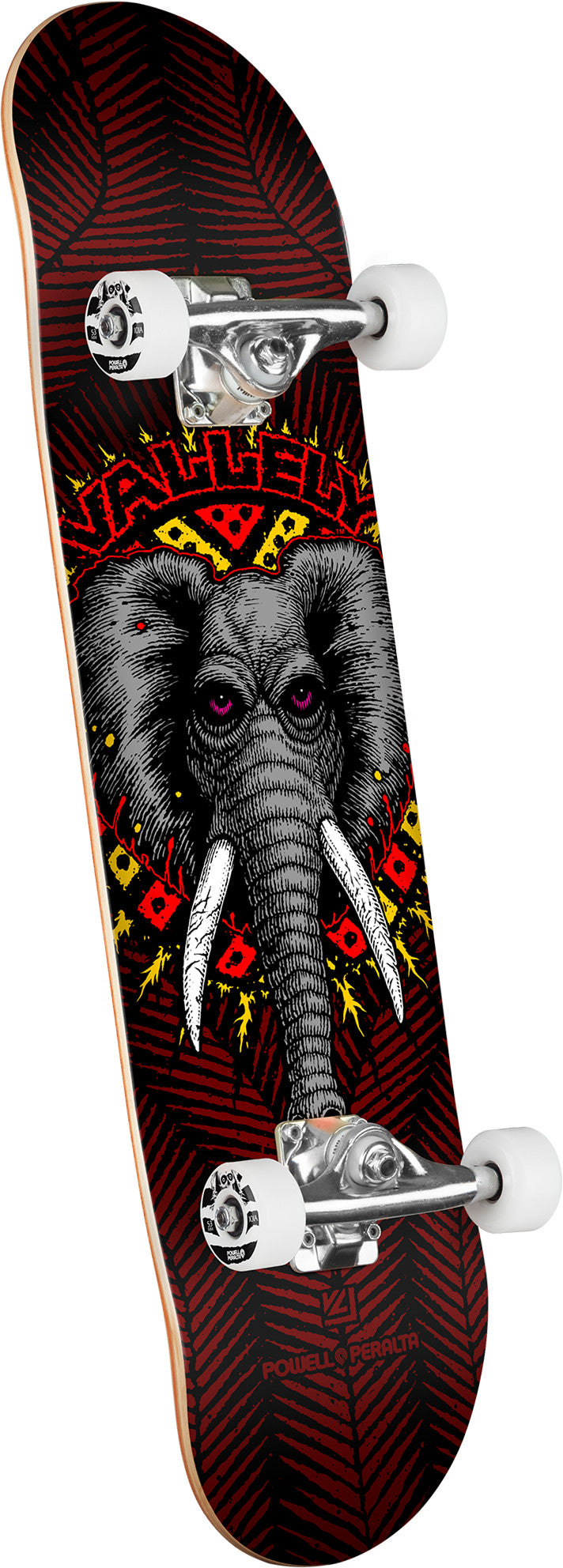 Powell Peralta Mike Vallely Elephant Black/Burgundy Complete Skateboard - 8