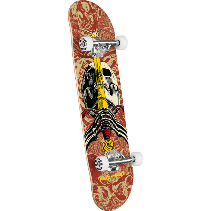 Powell Peralta Skull and Sword Burgundy Birch Complete Skateboard - 7.5