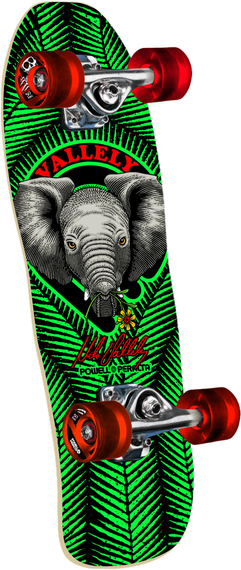 Powell Peralta Mike Vallely Baby Elephant Mini Cruiser Complete Skateboard Green - 8
