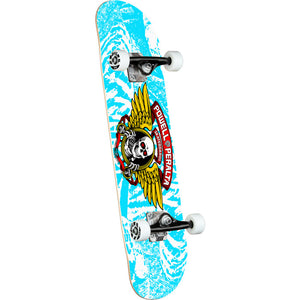 Powell Peralta Winged Ripper One Off White/Blue Birch Complete Skateboard - 8"