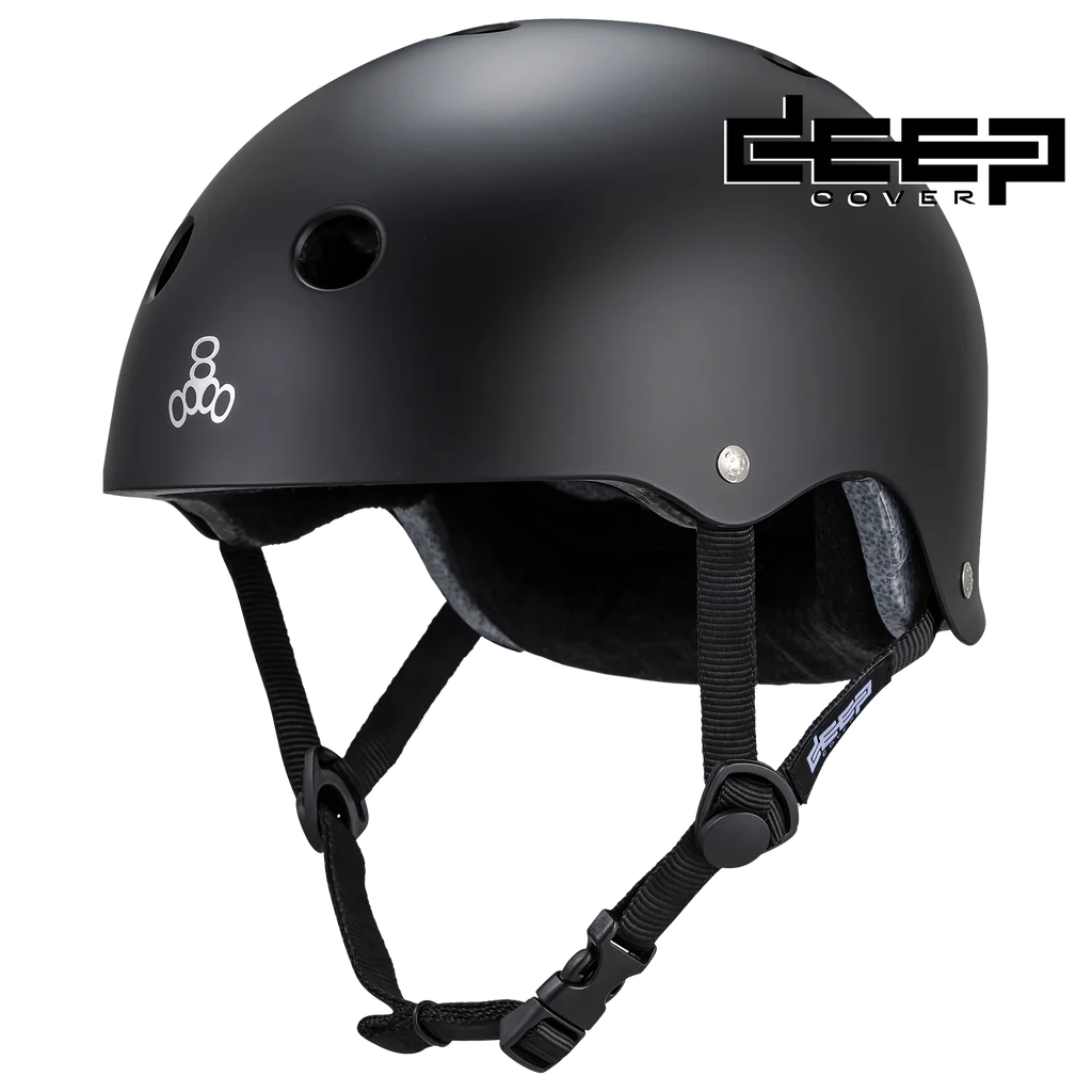 Triple-8 Deep Cover Certified Helmet - Matte Black