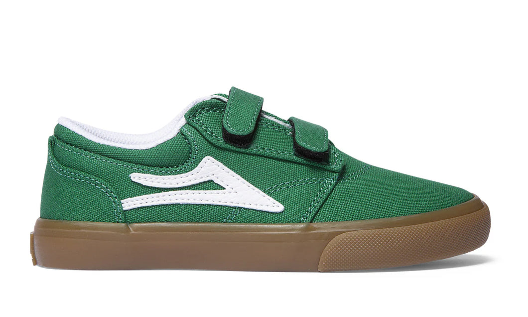 Lakai Griffin Kids Velcro Green/Gum Canvas