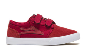 Lakai Griffin Kids Velcro Red/Reflective Suede