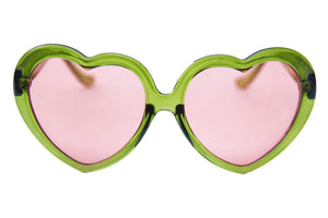 Happy Hour Shades Heart On - Moss Green/Peach Moxi