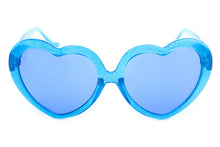 Load image into Gallery viewer, Happy Hour Shades Heart Ons - Glitter Blue TIde
