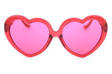 Load image into Gallery viewer, Happy Hour Shades Heart Ons - Red Sparkle Red Lens
