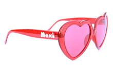 Load image into Gallery viewer, Happy Hour Shades Heart Ons - Red Sparkle Red Lens
