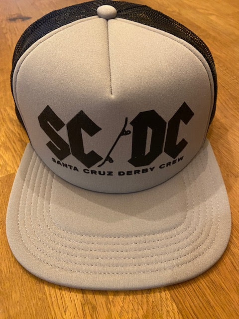 Santa Cruz Derby Crew Trucker Hat Grey/Black