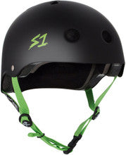Load image into Gallery viewer, S-One Lifer Helmet - Black Matte Green Straps
