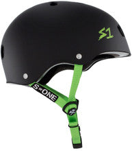 Load image into Gallery viewer, S-One Lifer Helmet - Black Matte Green Straps
