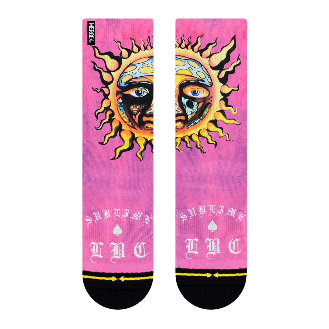 Merge4 - Sublime Sun Pink Women's Crew Sock