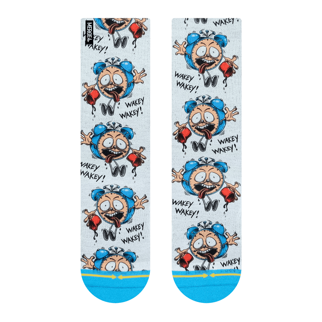 Merge4 Wakey Wakey Skate Socks Art By Steve Caballero