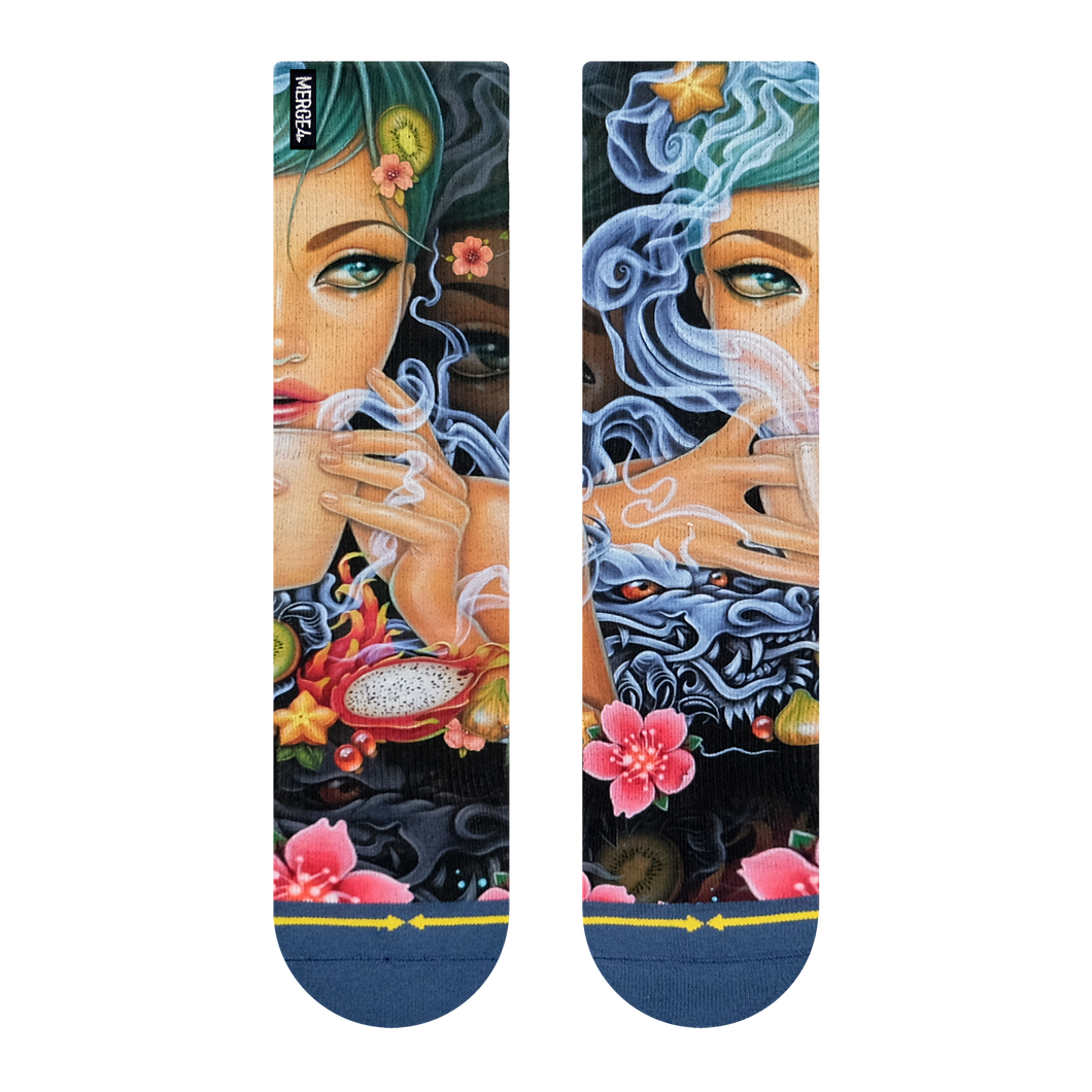 Merge4 - Umijoo Dragon Tea Women's Crew Sock