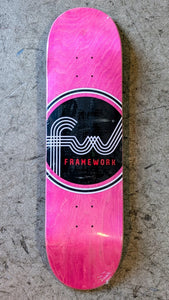 Framework Skateboards Pink Logo Deck 8.25"