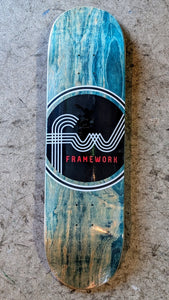 Framework Skateboards Blue Logo Deck 8.5"