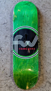 Framework Skateboards Green Logo Deck 8.75"