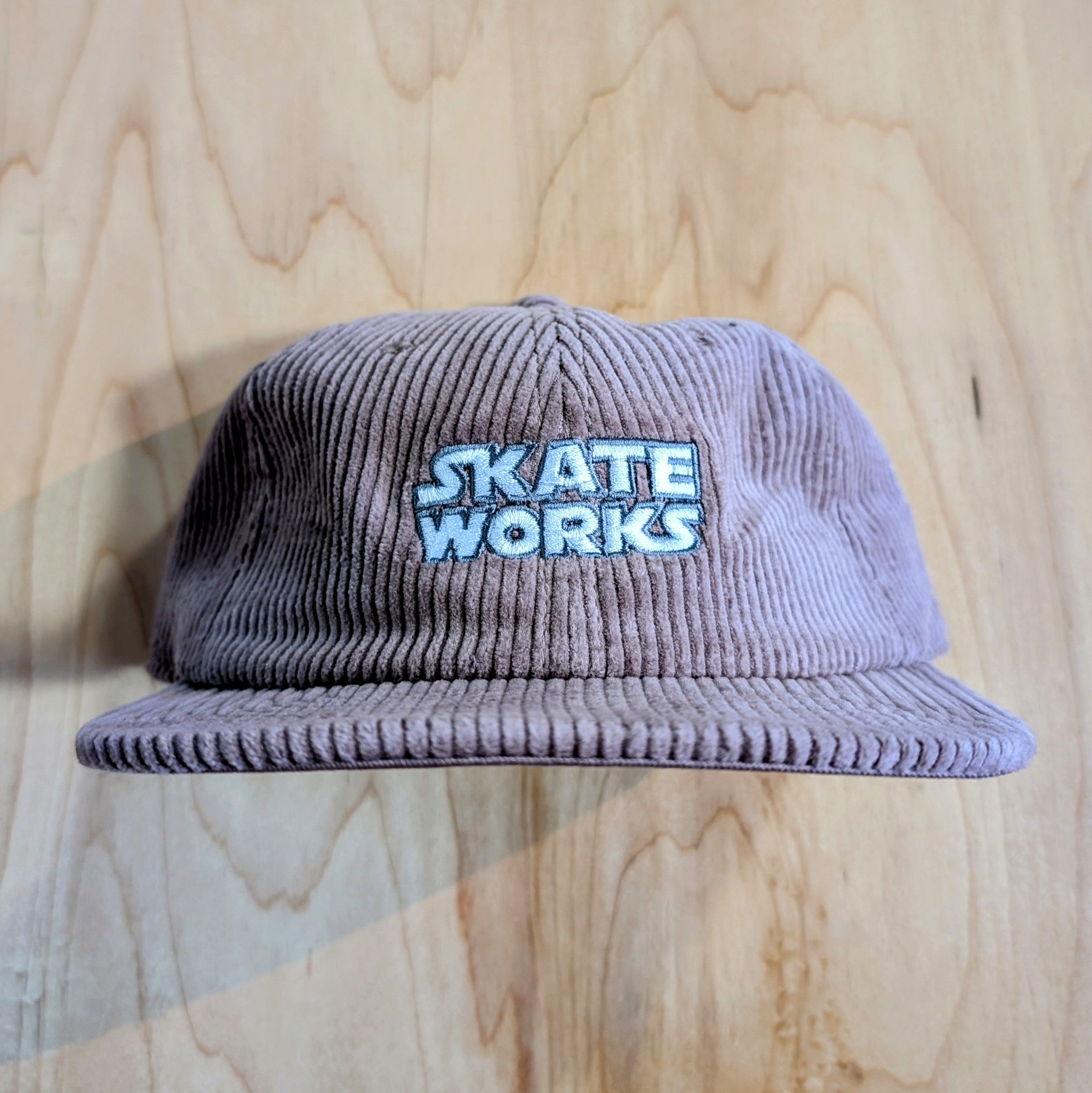 skateworks-classic-logo-corduroy-strapback-hat-hazy-pink