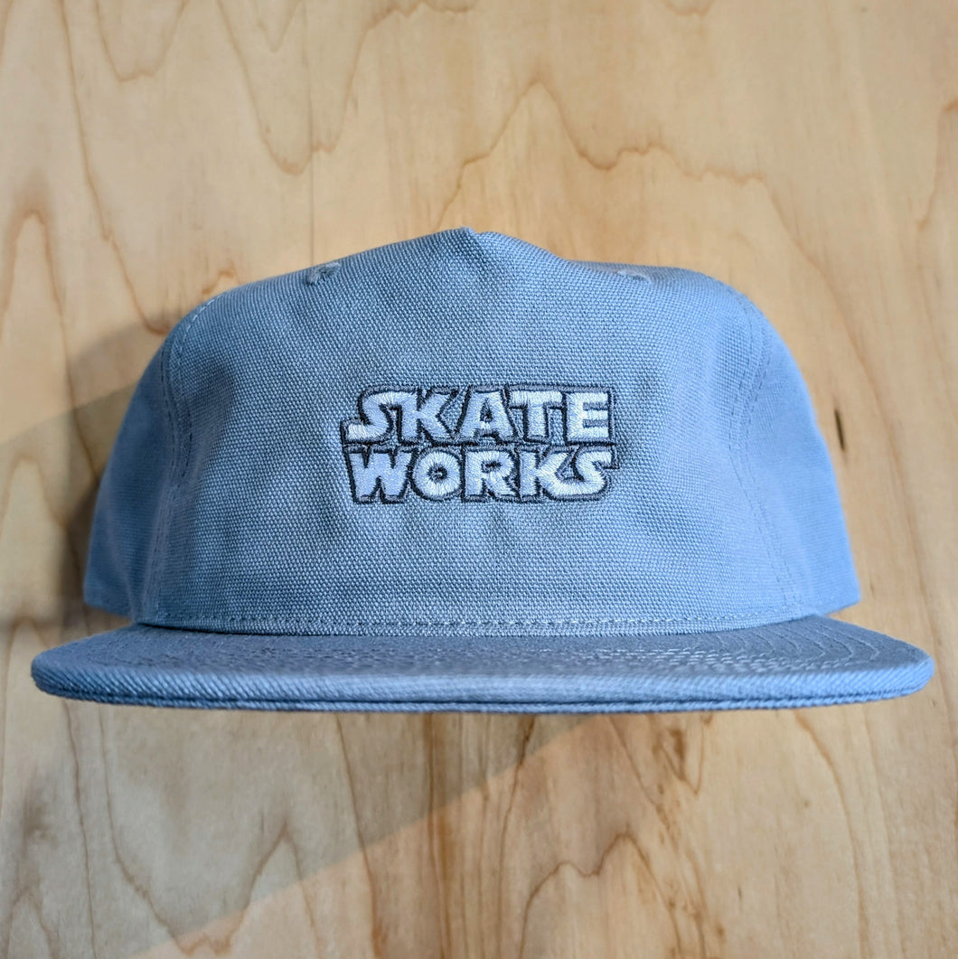 Skateworks Classic Logo Canvas Snapback Hat - Smoke