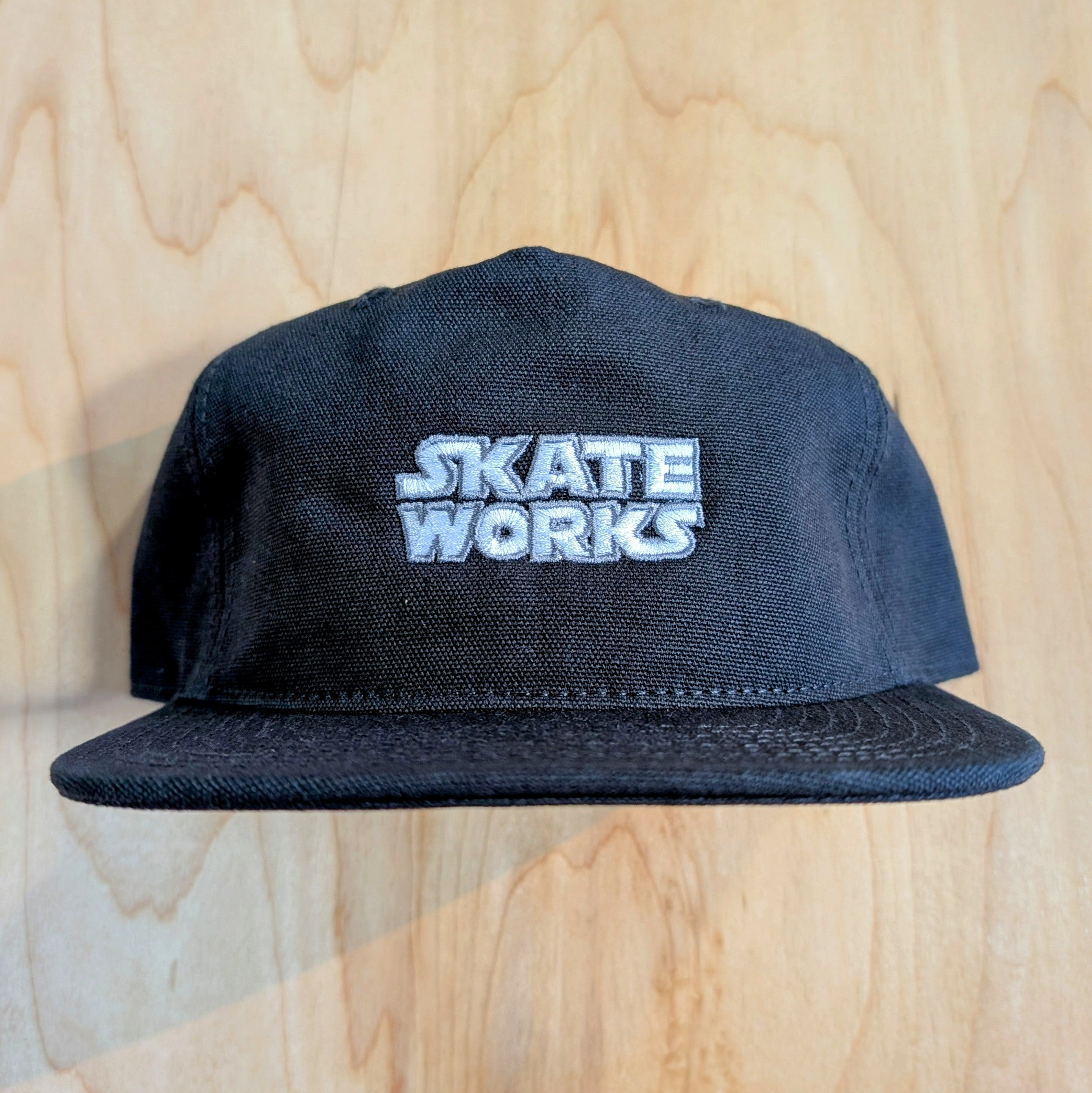 skateworks-classic-logo-canvas-snapback-hat-coal