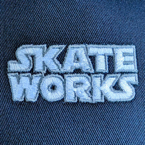 Skateworks Classic Logo Snapback Trucker Hat - Navy/Ecru