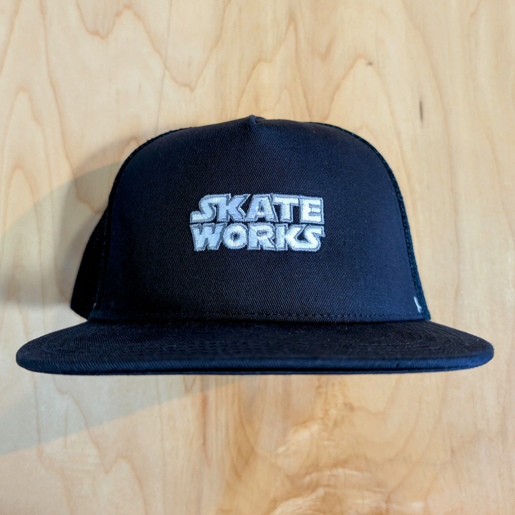 Skateworks Classic Logo Snapback Trucker Hat - Navy