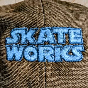 Skateworks Classic Logo Canvas Strapback Hat - Camel