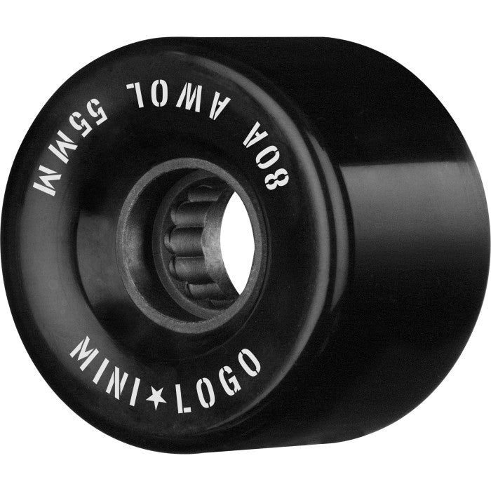 Mini Logo AWOL Skateboard Wheels 55mm or 59mm 80A Black 4pk