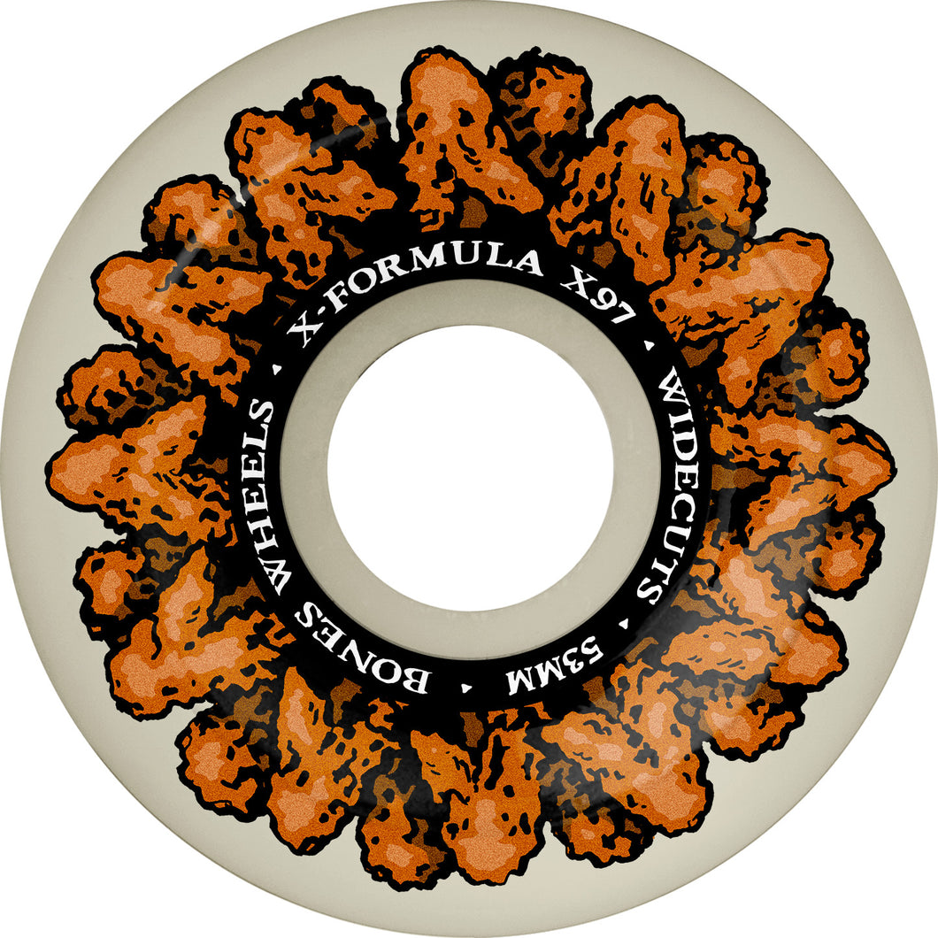 BONES WHEELS X-Formula Skateboard Wheels Wingin it 53 V6 Widecut 97a 4pk