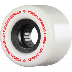 Powell Peralta Snakes Skateboard Wheels 69mm 75A - White